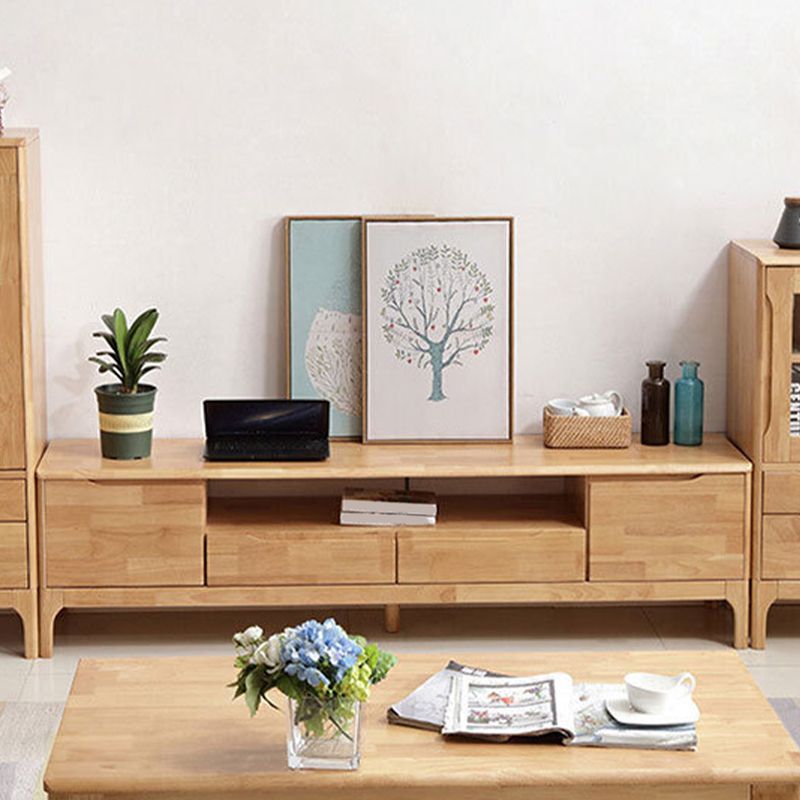 Rubber Wood Media Console Modern 2 Doors TV Console with Splayed Wooden Legs Clearhalo 'furn' 'furn_tv_stands_entertainment_centers' 'Furniture' 'Living Room Furniture' 'TV Stands & Entertainment Centers' 'TV Stands & Media Storage Furniture' 'tv_stands_entertainment_centers' 1200x1200_d4c48823-e066-4cbc-b876-8b1d3a31328d