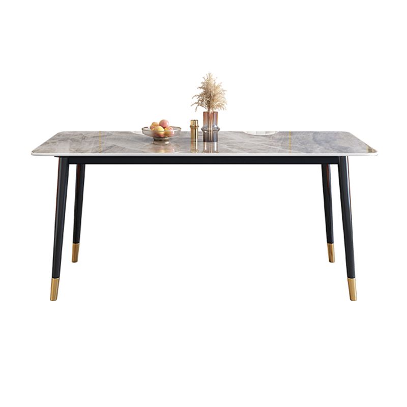 Rectangle Stone Dining Table Luxury Dining Table for Dining Room Clearhalo 'Dining Tables & Seating' 'Dining Tables' 'dining_table' 'furn' 'furn_dining_table' 'Furniture' 'Kitchen & Dining Furniture' 1200x1200_d4c5f8ea-b08f-41e7-9668-3d3074eff6c1