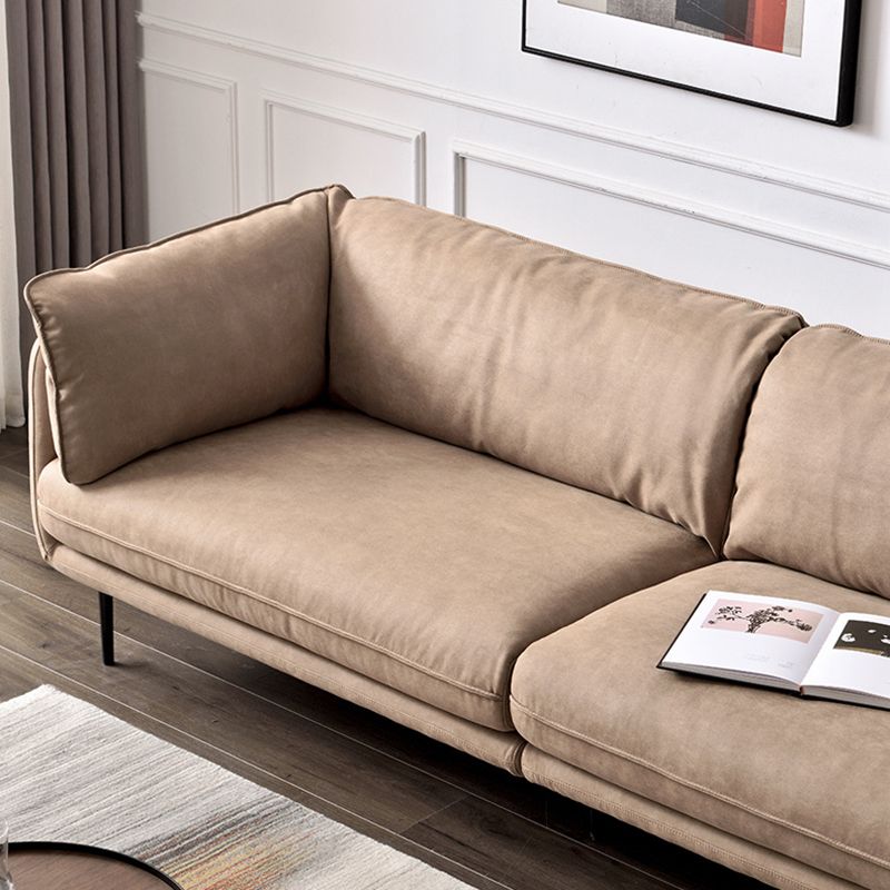 Stationary Faux Leather Living Room Pillow Top Arm Standard Sofa Clearhalo 'furn' 'furn_sofas' 'Furniture' 'furniture_sofas' 'Living Room Furniture' 'Sofa' 'sofas' 1200x1200_d4c6e64b-7273-43a8-9b48-757d4fdff870