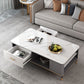 Mesa de centro Glam de 17" de alto, mesa de cóctel rectangular con cajón
