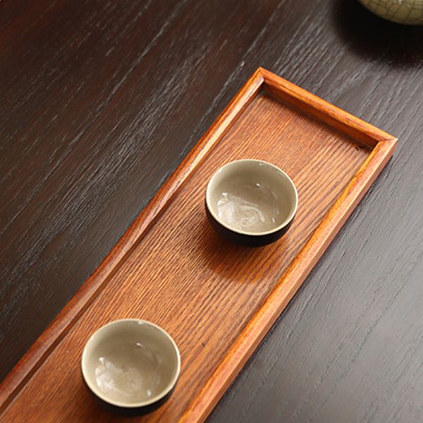 Massief houten enkele salontafel Rechthoekige moderne slee-cocktailtafel