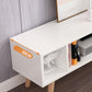 12" - Brede houten tv-standaard, verschuifbare Scandinavische tv-console met 2/3/4 lades