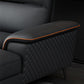 Contemporary Faux Leather Stationary Living Room Cushions Sofa Chaise