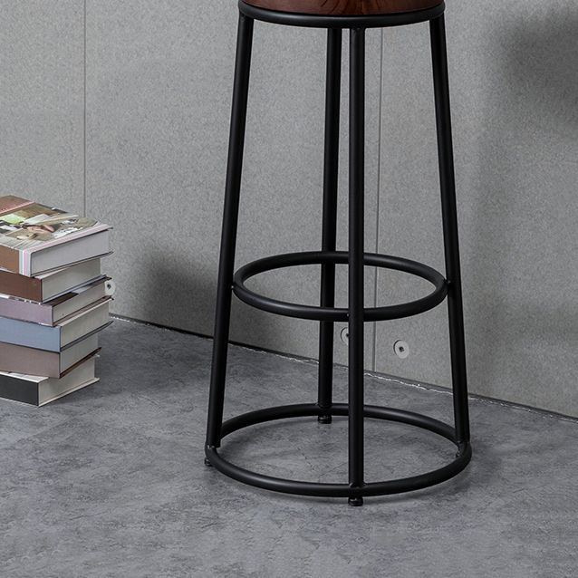 Modern Style Iron Bar Stool with Metal Footrest Simple Bar Stool for Bar Clearhalo 'Bar Furniture' 'Bar Stools' 'bar_stools' 'furn' 'furn_bar_stools' 'furniture_bar_stools' 'Kitchen & Dining Furniture' 'kitchen&dining_furn' 'kitchen' 'kitchen_furn' Furniture' 1200x1200_d4d165cf-cb60-4b68-8526-78de021225cb