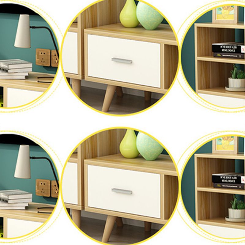 Scandinavian TV Media Console Wooden TV Stand Console with 2 Drawers Clearhalo 'furn' 'furn_tv_stands_entertainment_centers' 'Furniture' 'Living Room Furniture' 'TV Stands & Entertainment Centers' 'TV Stands & Media Storage Furniture' 'tv_stands_entertainment_centers' 1200x1200_d4d1c4a9-7ee1-44e3-8b29-6d6dafde6028