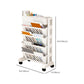 Contemporary Plastic Bookshelf White Geometric Shelf Bookcase for Study Room