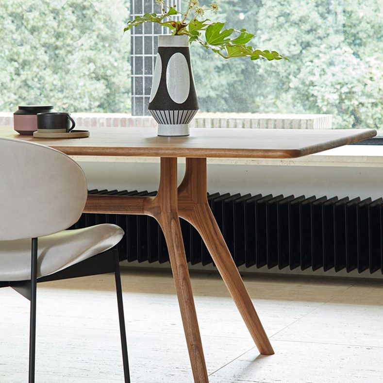 Rectangle Shape 4 Legs Minimalist Table Wood Color Fixed Table of Solid Wood Clearhalo ' dining_table' 'Dining Tables & Seating' 'Dining Tables' 'furn' 'furn_dining_table' 'Furniture' 'furniture_dining_table' 'Kitchen & Dining Furniture' 'kitchen&dining_furn' 'kitchen' 'kitchen_dining_table' 1200x1200_d4d1ddf9-3a50-4e97-9390-18e8b8e50950
