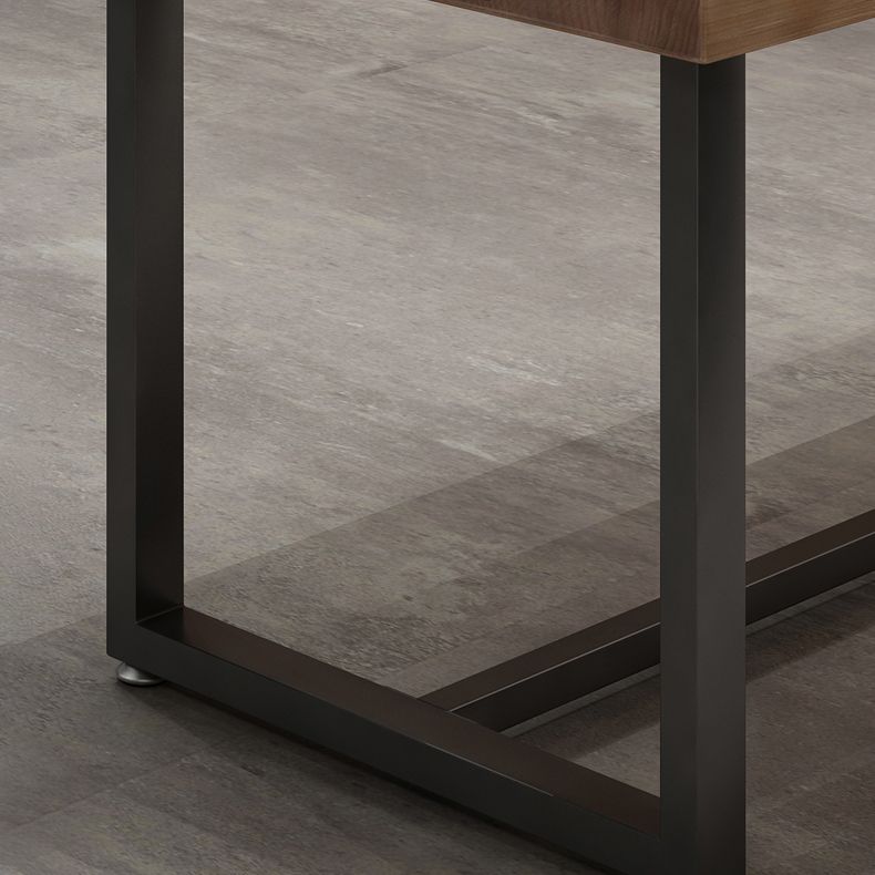 Industrial Style Solid Wood Dining Table Brown Square Table with Trestle Base for Dinning Room Clearhalo ' dining_table' 'Dining Tables & Seating' 'Dining Tables' 'furn' 'furn_dining_table' 'Furniture' 'furniture_dining_table' 'Kitchen & Dining Furniture' 'kitchen&dining_furn' 'kitchen' 'kitchen_dining_table' 1200x1200_d4d1e598-d369-4df2-83c3-29fc621f1c8a