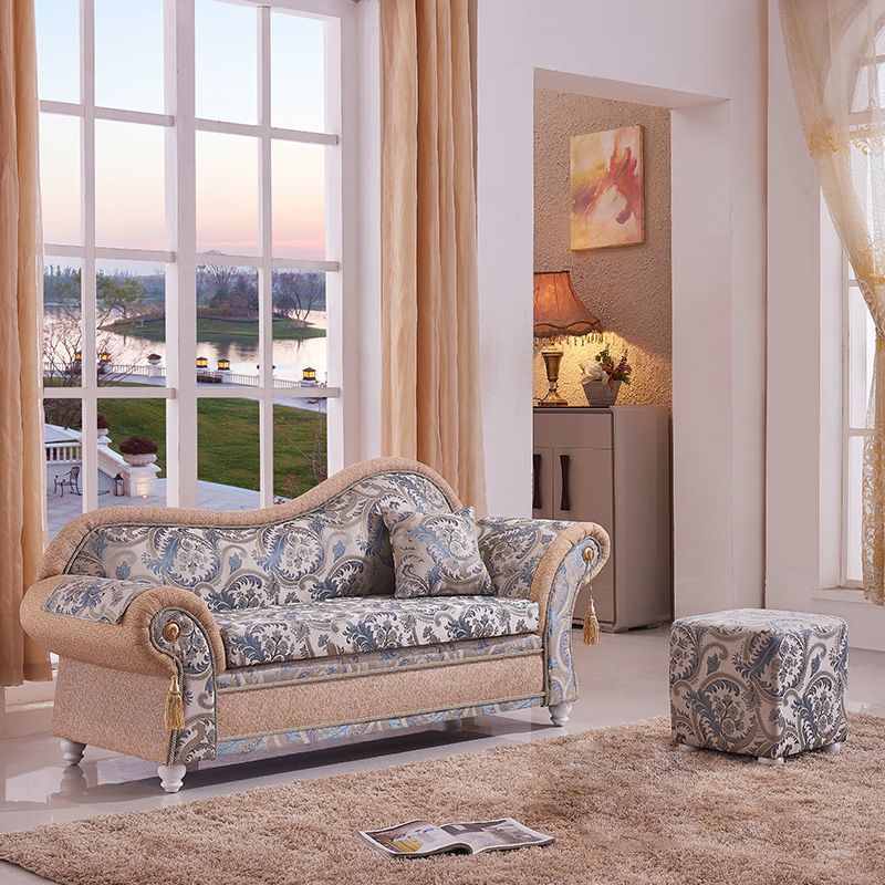 Bohemian Damask Flared Arms Chaise Lounge with Cushioned for Bedroom and Living Room Clearhalo 'Chairs & Seating' 'Chaise Lounge' 'chaise_lounge' 'furn' 'furn_chaise_lounge' 'Furniture' 'Living Room Furniture' 1200x1200_d4d33916-a840-4bc4-8c93-904ebd535468
