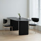 Black Pine Wood Dining Table Contemporary Style Dining Room Table