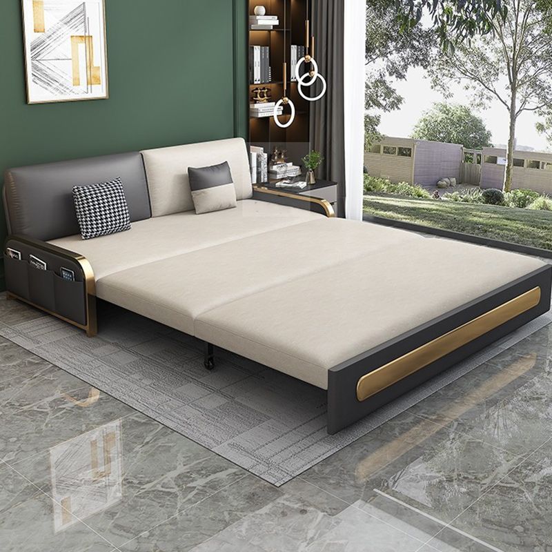 Pillow Back Sofa Futon Pillow Included Futon Sofa Bed with Storage Clearhalo 'furn' 'furn_futons' 'Furniture' 'Futons & Daybeds' 'Futons' 'Living Room Furniture' 1200x1200_d4d57f29-cd14-4b78-9cba-cfb05b531aa9