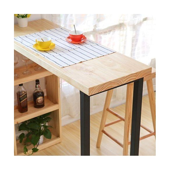Rectangle Wood Top Counter Table 42-inch Height Modern Bar Table Clearhalo 'Bar Furniture' 'Bar Tables' 'bar_tables' 'furn' 'furn_bar_tables' 'Furniture' 'furniture_bar_tables' 'Kitchen & Dining Furniture' 1200x1200_d4d590fe-5d0c-443f-9387-a93cd81e1f80