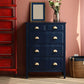 Contemporary Accent Chest with Drawers and Straight Legs in Oak