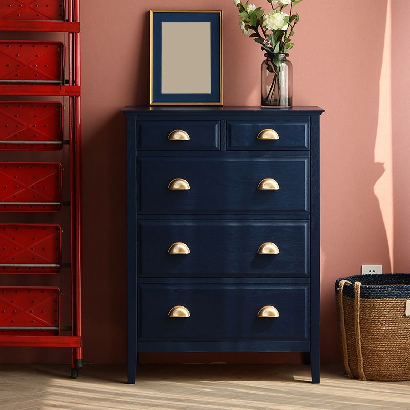 Contemporary Accent Chest with Drawers and Straight Legs in Oak