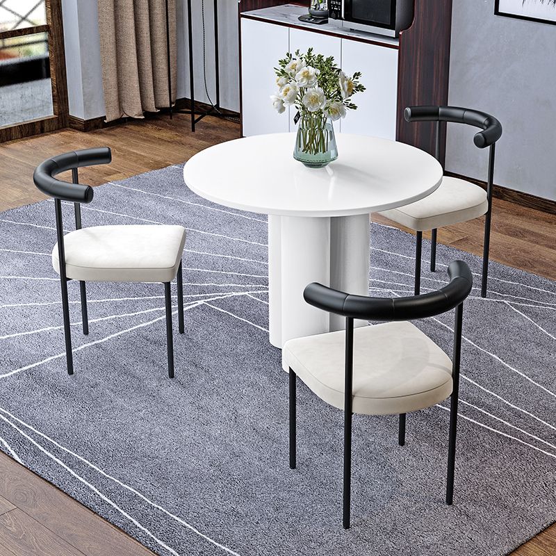 Black Iron Legs Dining Chairs Modern Armless Side Chair for Home Clearhalo 'Dining Chairs' 'Dining Tables & Seating' 'dining_chair' 'furn' 'furn_dining_chair' 'Furniture' 'Kitchen & Dining Furniture' 1200x1200_d4d7e5b0-4833-42e7-b5e7-736f45e31373