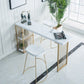 Glam 1/3 Pieces Bar Table Set Rectangle Wood Counter Table with Stools for Dining Room