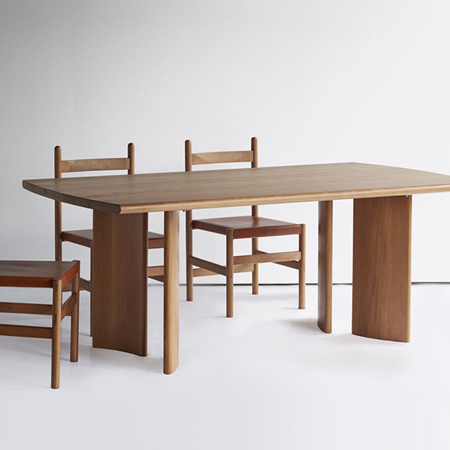 Modern Rectangle Solid Wood Dining Table Tripod Base Dining Table Clearhalo 'Dining Tables & Seating' 'Dining Tables' 'dining_table' 'furn' 'furn_dining_table' 'Furniture' 'Kitchen & Dining Furniture' 1200x1200_d4d9adaf-dfdd-41bd-9c3a-ec8284ae00ba