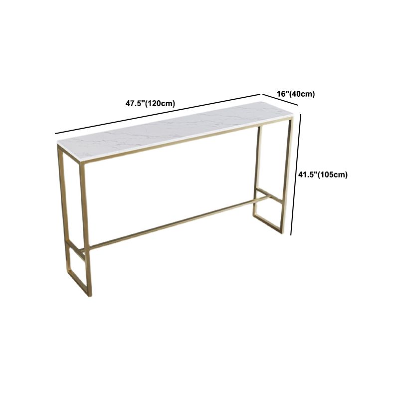 Stone Bar Dining Table Glam Rectangle Bar Table with Trestle for Milk Tea Shop Clearhalo 'Bar Furniture' 'Bar Tables' 'bar_tables' 'furn' 'furn_bar_tables' 'Furniture' 'furniture_bar_tables' 'Kitchen & Dining Furniture' 1200x1200_d4dab6ba-790a-438f-8ae0-7ff47679e47e