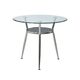 Metal Modern Round Indoor Table Glass Top Table for Kitchen and Dining Room Clearhalo 'Dining Tables & Seating' 'Dining Tables' 'dining_table' 'furn' 'furn_dining_table' 'Furniture' 'furniture_dining_table' 'Kitchen & Dining Furniture' 'kitchen' 'kitchen_dining_table' 1200x1200_d4daba86-3df6-407a-87e6-3b13bddb7bee