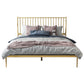 43.3" Metal Standard Bed with Spindle Headboard Low Profile Bed