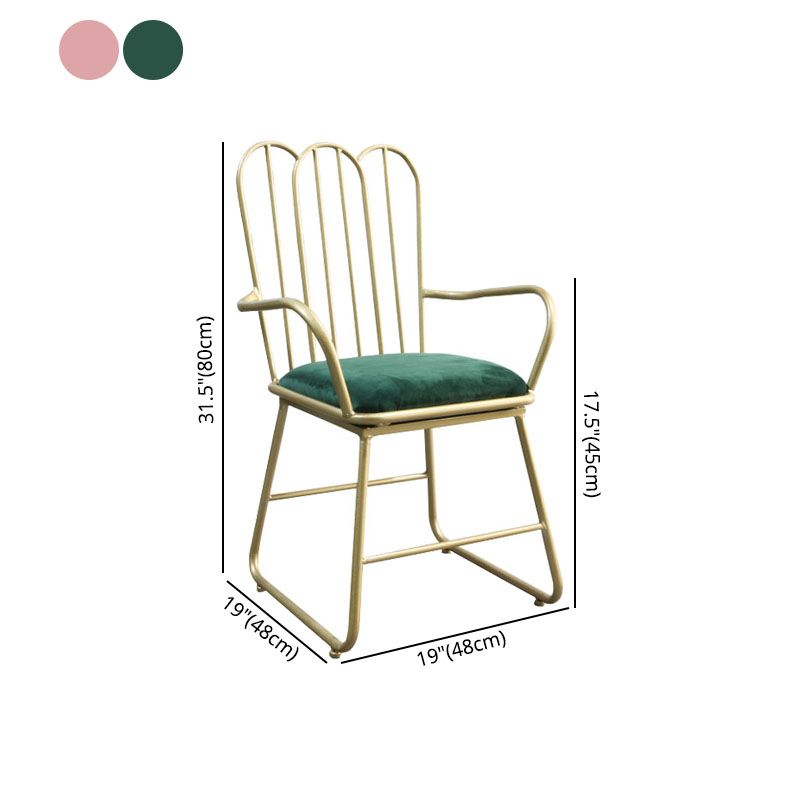 Sedie da pranzo in metallo nordico sedia a pala posteriore sedia per uso del ristorante