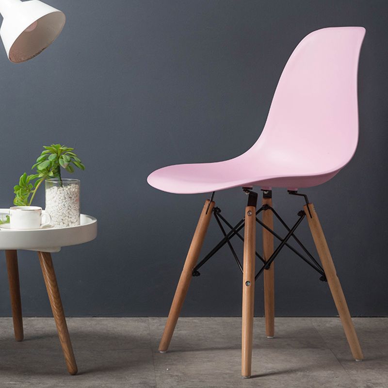 Wood Scandinavian Armless Chair Solid Back Kitchen Dining Room Chair Clearhalo 'Dining Chairs' 'Dining Tables & Seating' 'dining_chair' 'Furniture' 'furniture_dining_chair' 'Kitchen & Dining Furniture' 1200x1200_d4dc8b99-138b-481d-9905-60d2ce6a2db8