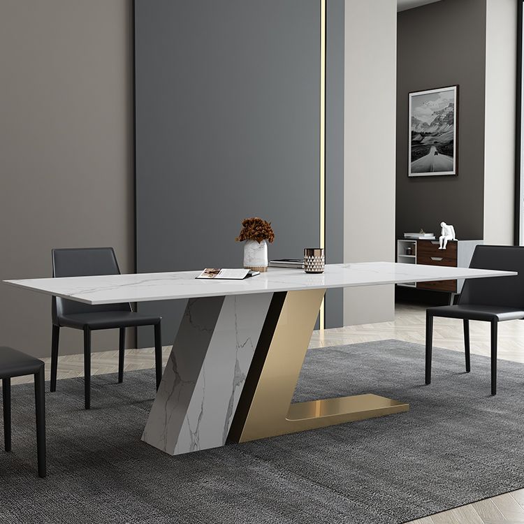 Contemporary 1/2/3/4/5/6/7 Pieces Dining Set Sintered Stone Dining Table Set Clearhalo 'Dining Room Sets' 'Dining Tables & Seating' 'dining_room_set' 'furn' 'furn_dining_room_set' 'Furniture' 'furniture_dining_room_set' 'Kitchen & Dining Furniture' 'kitchen&dining_furn' 'kitchen' 1200x1200_d4dd522e-c7a4-4614-aa12-09b80690f563