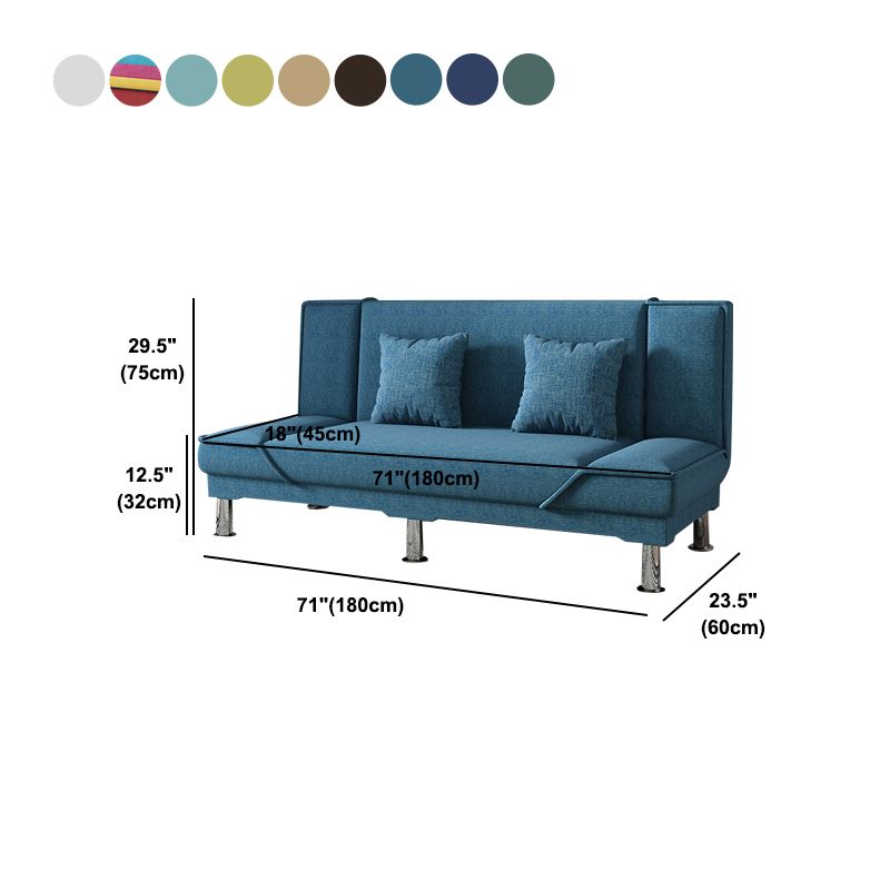 Contemporary Armless Convertible Sofa Linen Foldable Sofa for Apartment Clearhalo 'furn' 'furn_sofas' 'Furniture' 'Living Room Furniture' 'Sofa' 'sofas' 1200x1200_d4de5e29-3018-44ee-9011-d3e0fd386734