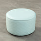 Modern Leather Pouf Water Resistant Round Pouf for Home Decor