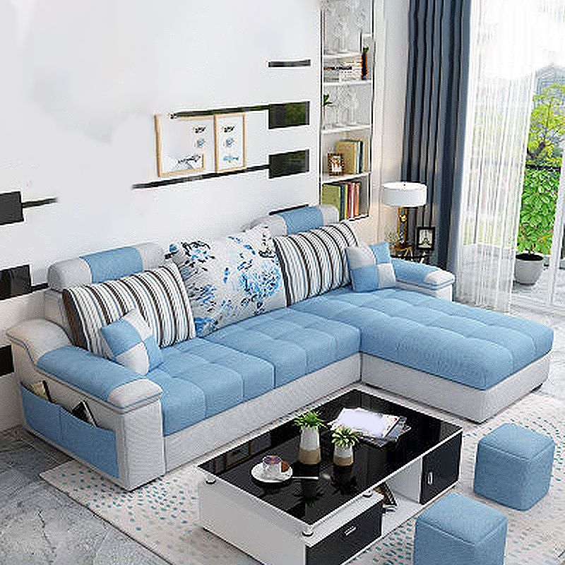 Sloped Arms 106.3"Lx 57"W x 35.43"H Sectionals High Back Sofa with Storage Clearhalo 'Furniture' 'furniture_sectionals' 'kitchen' 'kitchen_sectionals' 'Living Room Furniture' 'Sectionals' 1200x1200_d4df99ff-8680-432b-bdbe-08342db4e7d0