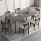 Industrial Style Rectangle Dining Table Sintered Stone Table with Wood Legs Clearhalo 'Dining Tables & Seating' 'Dining Tables' 'dining_table' 'furn' 'furn_dining_table' 'Furniture' 'Kitchen & Dining Furniture' 1200x1200_d4dfef1b-df32-486a-895e-c1f5074625ae