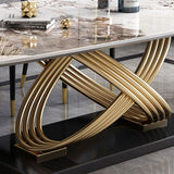 Stone Top Dining Table Contemporary Dining Table with Pedestal Base Clearhalo 'Dining Tables & Seating' 'Dining Tables' 'dining_table' 'furn' 'furn_dining_table' 'Furniture' 'Kitchen & Dining Furniture' 1200x1200_d4e0fd67-4a30-4656-bba3-da327cb6af61