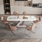 Modern Sintered Stone Dining Table Set 1/2/5/7 Pieces Rectangle Dining Set Clearhalo 'Dining Room Sets' 'Dining Tables & Seating' 'dining_room_set' 'furn' 'furn_dining_room_set' 'Furniture' 'Kitchen & Dining Furniture' 1200x1200_d4e24d89-61c7-4906-8466-c8c794e7b62c