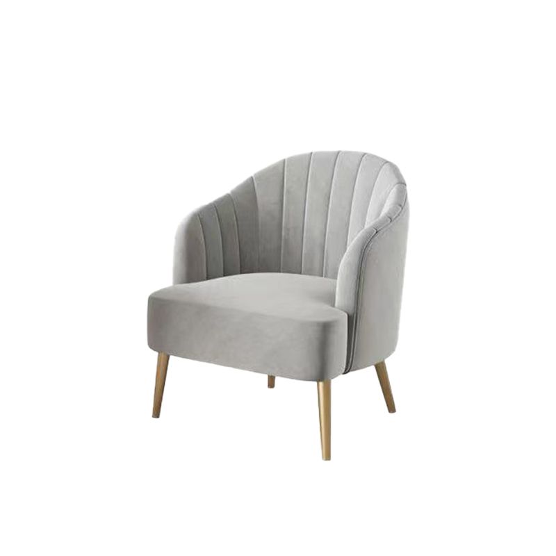 Glam Style 25.6" Wide Sloped Arms Sewn Pillow Back Armchair . Clearhalo 'Accent Chairs' 'accent_chairs' 'Chairs & Seating' 'furn' 'furn_accent_chairs' 'Furniture' 'Living Room Furniture' 1200x1200_d4e39e41-69b2-4e5c-a58c-982c9172a19d
