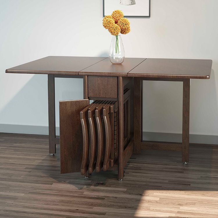 Modern Dining Set 1/2 Pcs Solid Wood Dining Table with Drop Leaf Clearhalo 'Dining Room Sets' 'Dining Tables & Seating' 'dining_room_set' 'furn' 'furn_dining_room_set' 'Furniture' 'Kitchen & Dining Furniture' 1200x1200_d4e4a536-49ef-4eee-883d-c4f4cf26e1ff