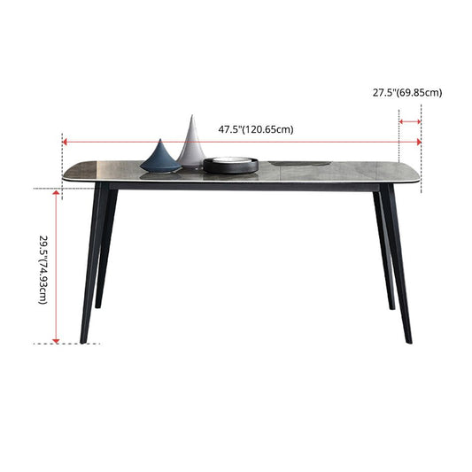 Contemporary Sintered Stone Dining Room Set Fixed Dining Set with Rectangle Table for Restaurant Clearhalo 'Dining Room Sets' 'Dining Tables & Seating' 'dining_room_set' 'furn' 'furn_dining_room_set' 'Furniture' 'furniture_dining_room_set' 'Kitchen & Dining Furniture' 'kitchen&dining_furn' 'kitchen' 1200x1200_d4e50531-9477-4011-8e20-1b48bd03cef5