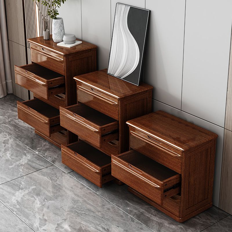 16.9 "W bruin opbergkist dressoir walnoot verticale opbergkast met laden