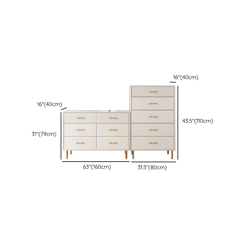 Contemporary Bar Pulls Accent Chest Straight Legs White Accent Chest with Drawer Clearhalo 'Cabinets & Chests' 'cabinets_chests' 'furn' 'furn_cabinets_chests' 'Furniture' 'Living Room Furniture' 1200x1200_d4e6066a-f2b3-4cef-9da7-0824b3c0f42d