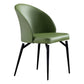 Modern Style Faux Leather Dining Chair Armless Metal Side Chair for Home Use