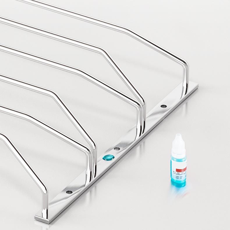 Porta moderna in vetro e stelo in vetro di vino in metallo in Chrome