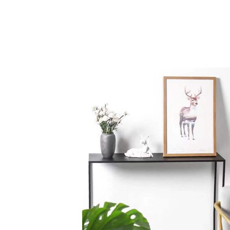 Tabella della console di divano di Ironcraft, 23,62 "Tavolo di accento della console Hall in bianco/nero