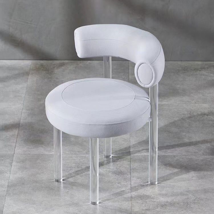 Contemporary Upholstered and Acrylic Dining Side Chair for Kitchen Clearhalo 'Dining Chairs' 'Dining Tables & Seating' 'dining_chair' 'furn' 'furn_dining_chair' 'Furniture' 'Kitchen & Dining Furniture' 1200x1200_d4e9267d-6fa0-4048-9c5c-952b3edf5a1a