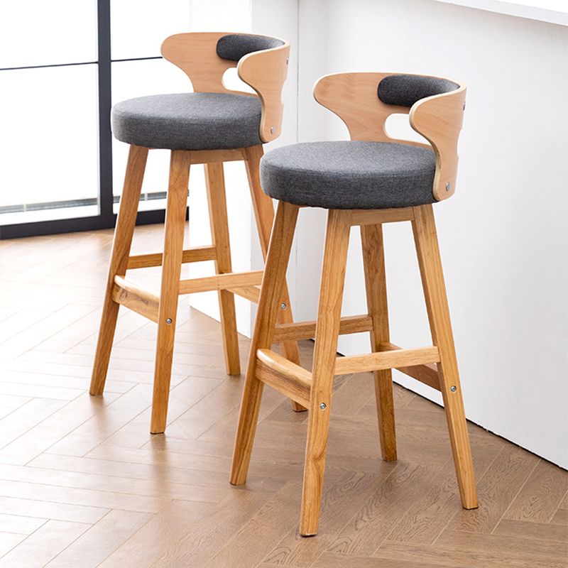 Vaste houten barkrukken industriële stijl armloze ontlasting met lage rug