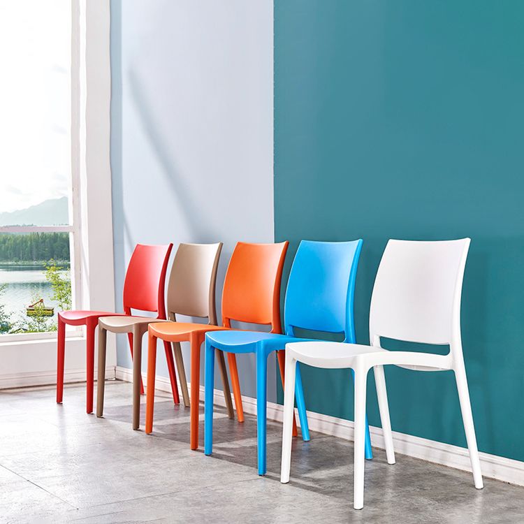 Modern Contemporary Plastic Side Chairs Multicolor Open Back Side Chair Set Clearhalo ' kitchen&dining_furn' 'Dining Chairs' 'Dining Tables & Seating' 'dining_chair' 'furn' 'furn_dining_chair' 'Furniture' 'furniture_dining_chair' 'Kitchen & Dining Furniture' 'kitchen' 1200x1200_d4ecf38b-1e9e-4800-933c-5158099c4b77