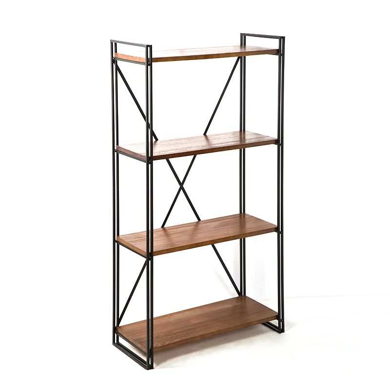Industrial Style Bookshelf Open Shelf Solid Wood Bookcase for Home Office Clearhalo 'Bookcases' 'furn' 'furn_bookcases' 'Furniture' 'furniture_bookcases' 'kitchen' 'kitchen_bookcases' 'Living Room Furniture' 'Office Furniture' 1200x1200_d4ed4dbe-bbad-4732-a754-f4ee8306ba7e