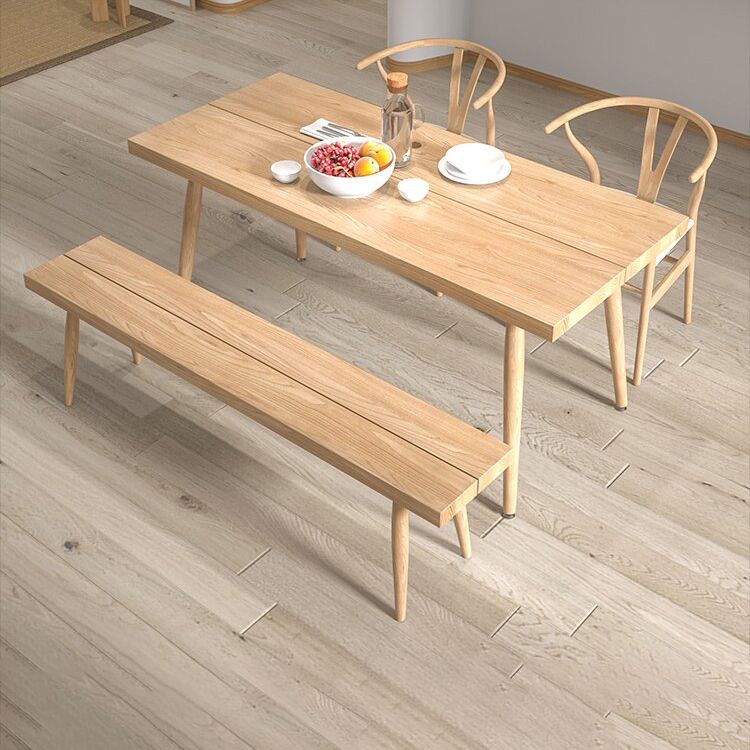 Modern 1/2/4 Pieces Beige Dinette Set Ash Wood Rectangle Dining Table Set Clearhalo 'Dining Room Sets' 'Dining Tables & Seating' 'dining_room_set' 'furn' 'furn_dining_room_set' 'Furniture' 'furniture_dining_room_set' 'Kitchen & Dining Furniture' 1200x1200_d4efbcc7-027b-4c1e-a77f-2f43f33b8e68