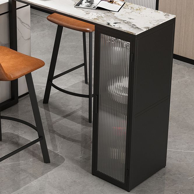 Hedendaagse opslag gesinterde stenen bovenkanttafel met dubbele voetstuk