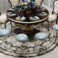 Modern Flowers Standard Round Stain Resistant Standard for Home Decor