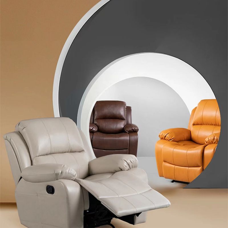 Sedia reclinabile in pelle finta glam reclinabile a colori solidi