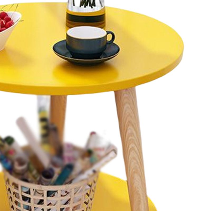 Contemporary Wooden Round Side Table Three Wooden Legs End Table Clearhalo 'Coffee & Accent Tables' 'End & Side Tables' 'end_side_table' 'end_side_tables' 'furn' 'furn_end_side_tables' 'Furniture' 'furniture_end_side_table' 'Living Room Furniture' 1200x1200_d4f374b2-ce27-4b43-afcf-ccd959eb40b0